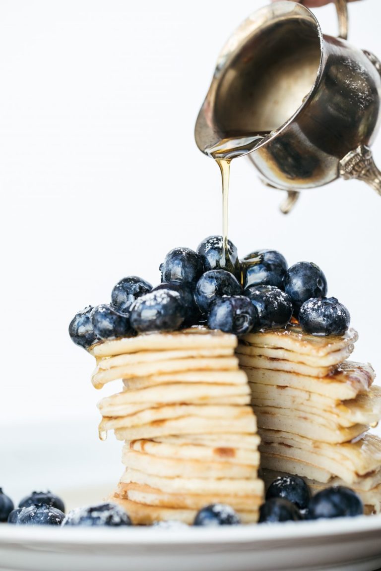 Gluten-Free Lemon Ricotta Pancakes with Honey Mascarpone Cream